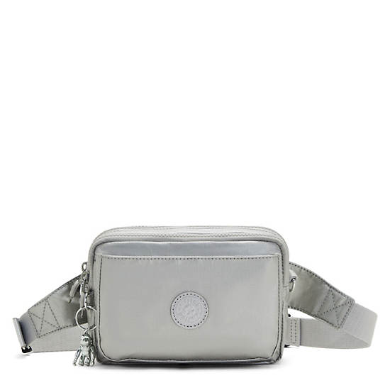 Kipling Abanu Multi Metallic Convertible Crossbody Bag Tassen Zilver | België 1176KO